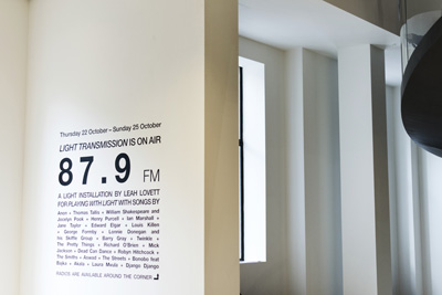 Light Transmission Wall Text